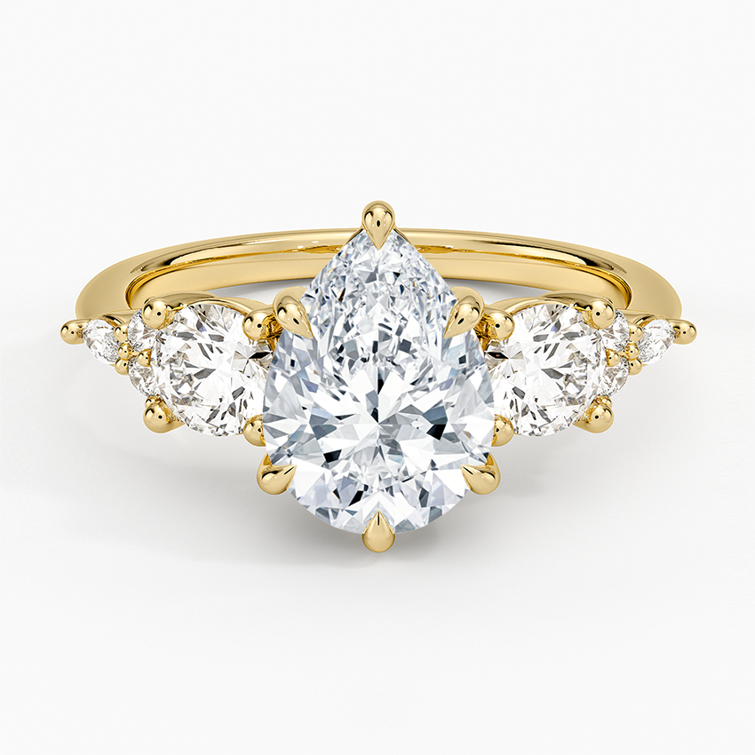 Luxe Nadia Three Stone Diamond Ring