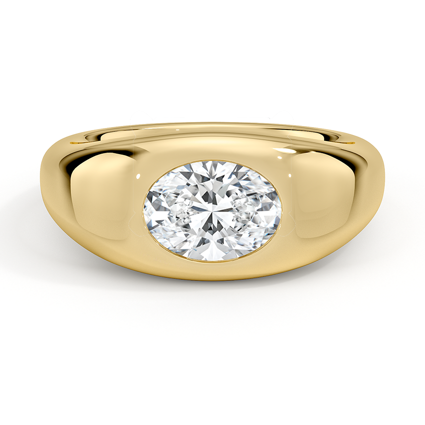 Sloane Flush Set Solitaire Dome Ring