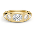 Sloane Flush Set Five Stone Diamond Dome Ring