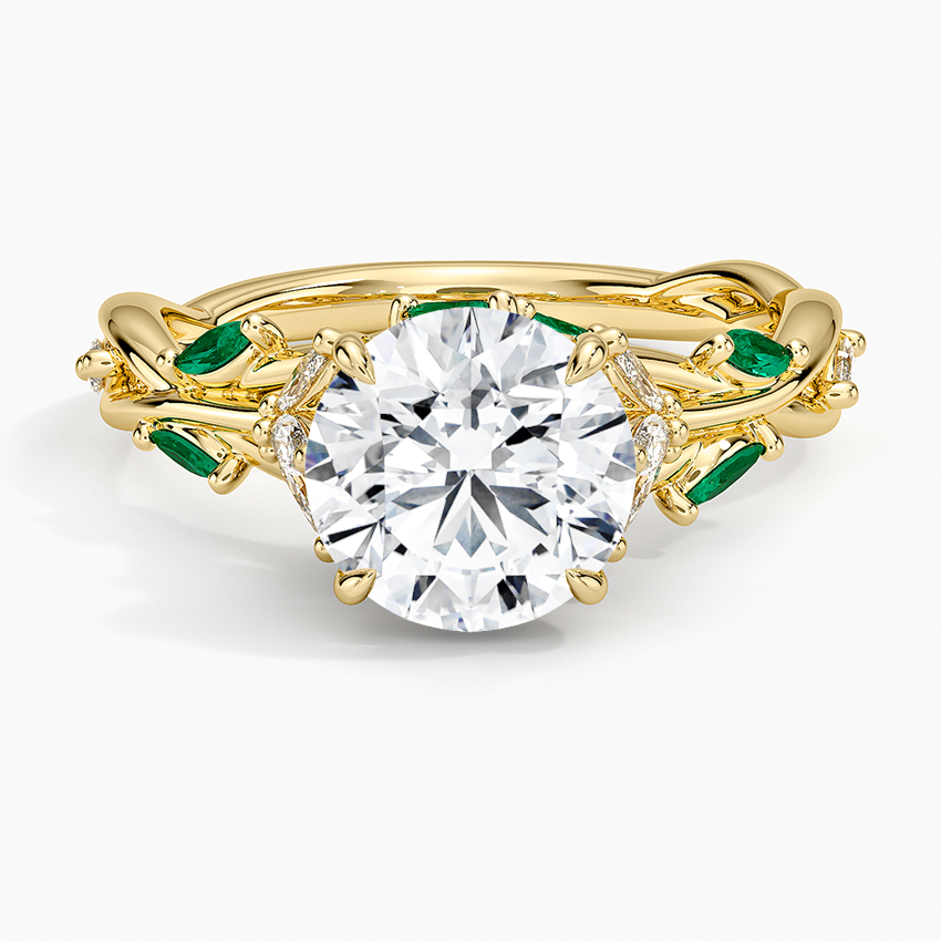 Secret Garden Lab Emerald and Diamond Ring