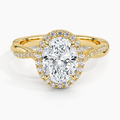 Petite Twisted Vine Halo Diamond Ring (1/4 ct. tw.)