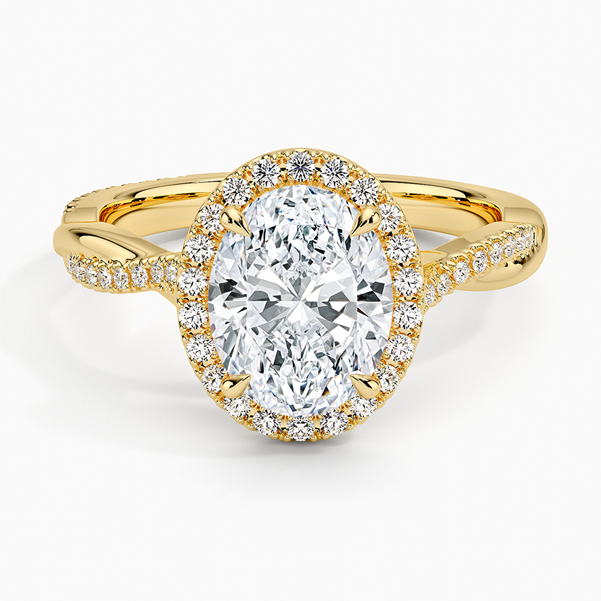 Petite Twisted Vine Halo Diamond Ring (1/4 ct. tw.)