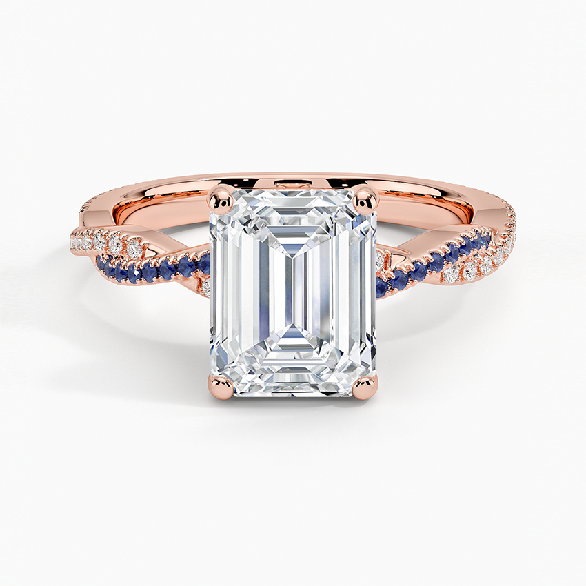 Petite Luxe Twisted Vine Sapphire and Diamond Ring (1/8 ct. tw.)