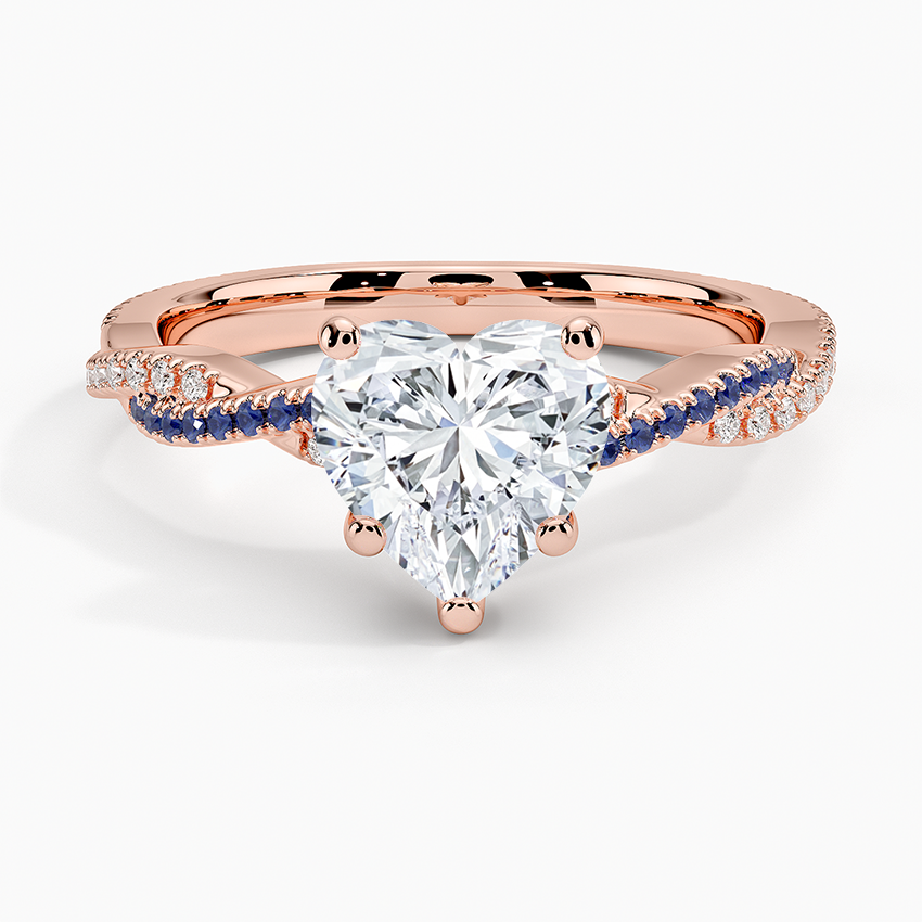 Petite Luxe Twisted Vine Sapphire and Diamond Ring (1/8 ct. tw.)