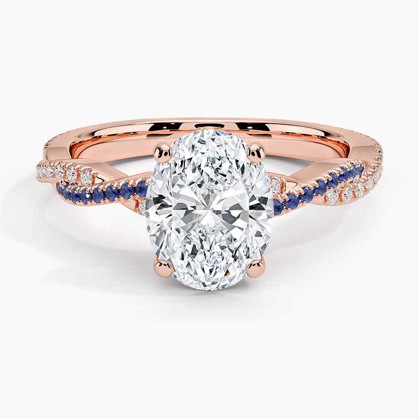 Petite Luxe Twisted Vine Sapphire and Diamond Ring (1/8 ct. tw.)
