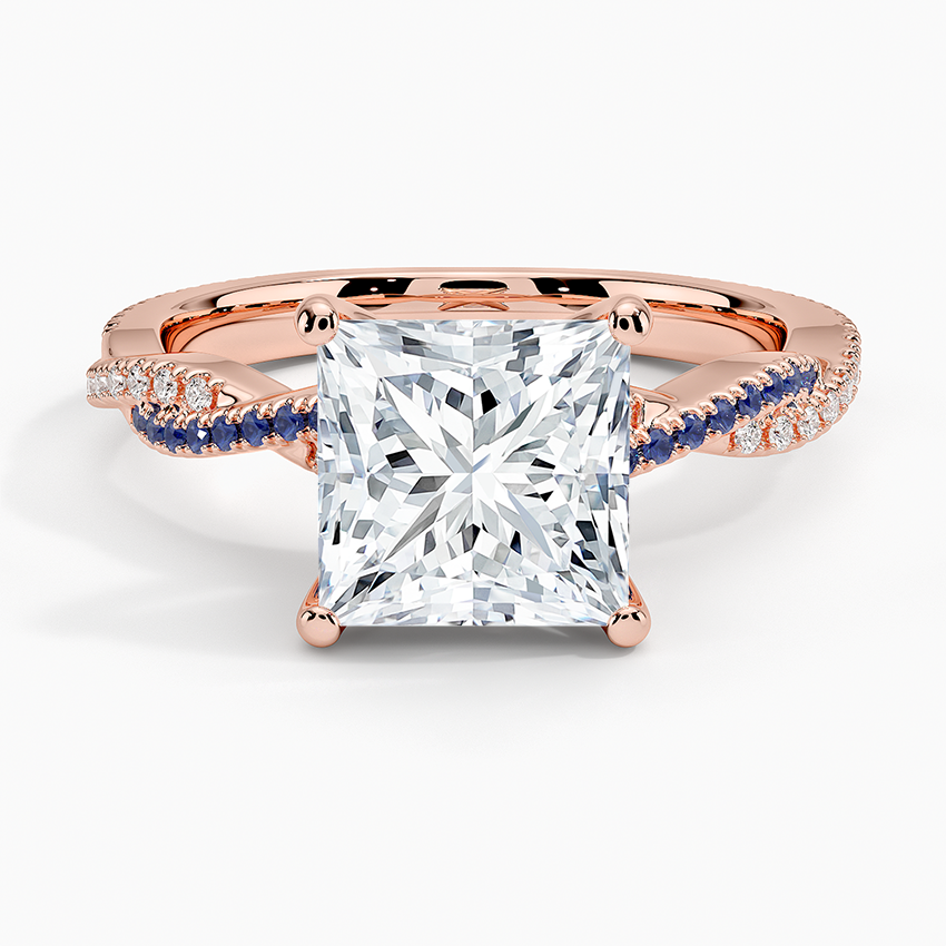 Petite Luxe Twisted Vine Sapphire and Diamond Ring (1/8 ct. tw.)