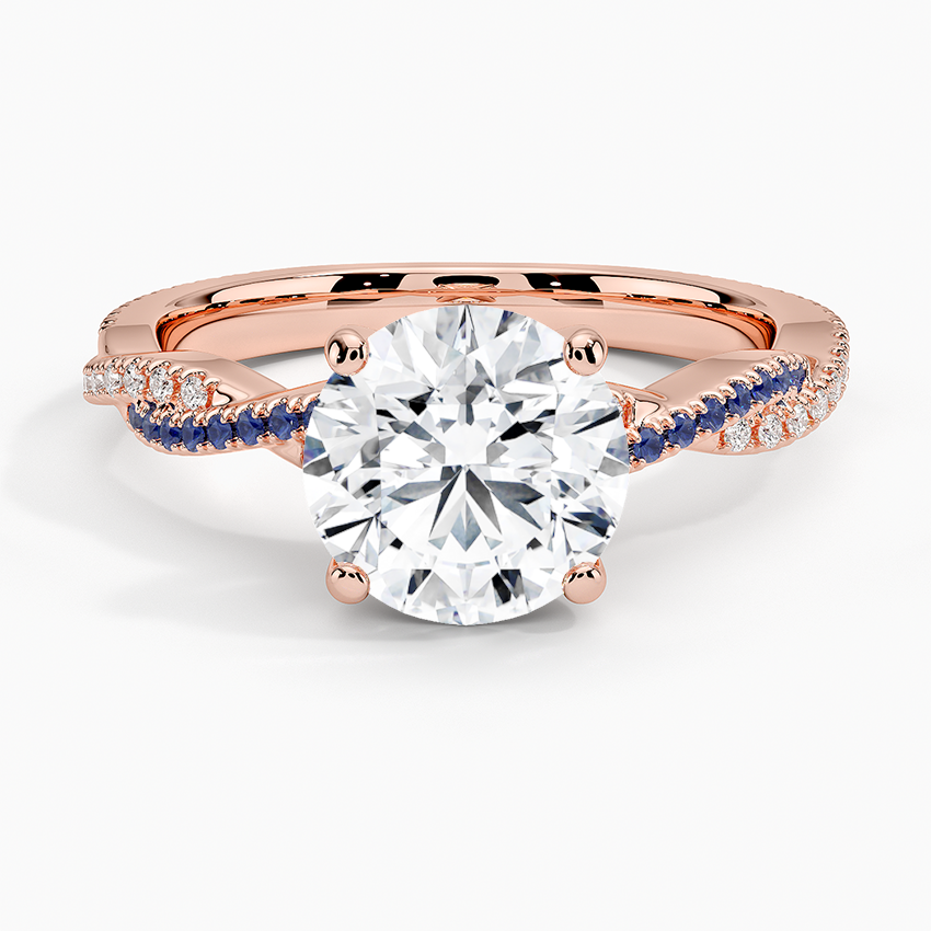 Petite Luxe Twisted Vine Sapphire and Diamond Ring (1/8 ct. tw.)