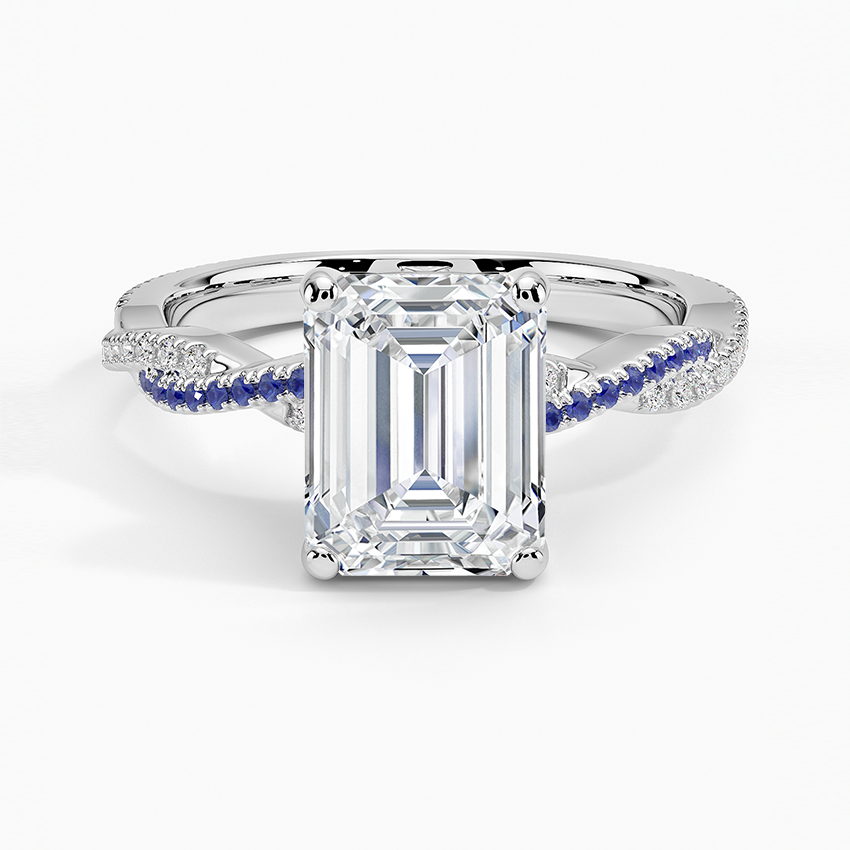 Petite Luxe Twisted Vine Sapphire and Diamond Ring (1/8 ct. tw.)