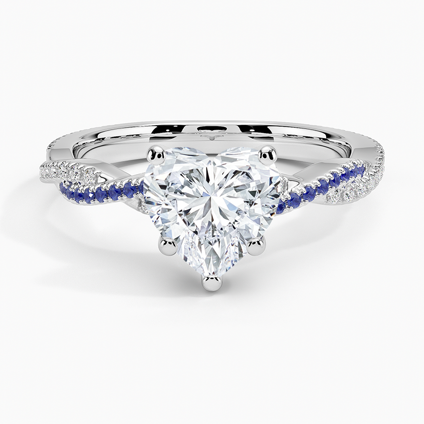 Petite Luxe Twisted Vine Sapphire and Diamond Ring (1/8 ct. tw.)