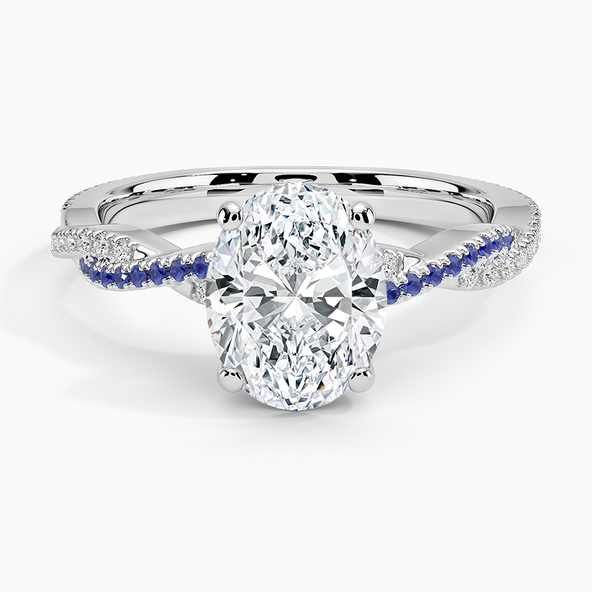 Petite Luxe Twisted Vine Sapphire and Diamond Ring (1/8 ct. tw.)