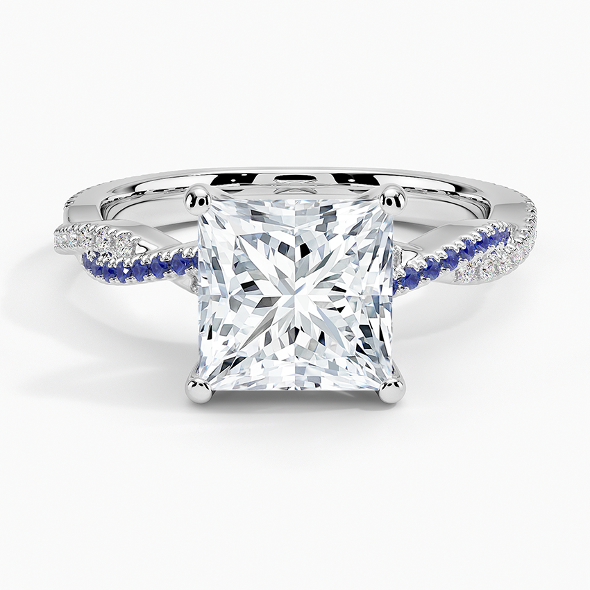 Petite Luxe Twisted Vine Sapphire and Diamond Ring (1/8 ct. tw.)