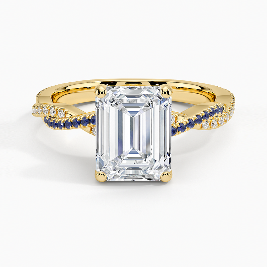 Petite Luxe Twisted Vine Sapphire and Diamond Ring (1/8 ct. tw.)