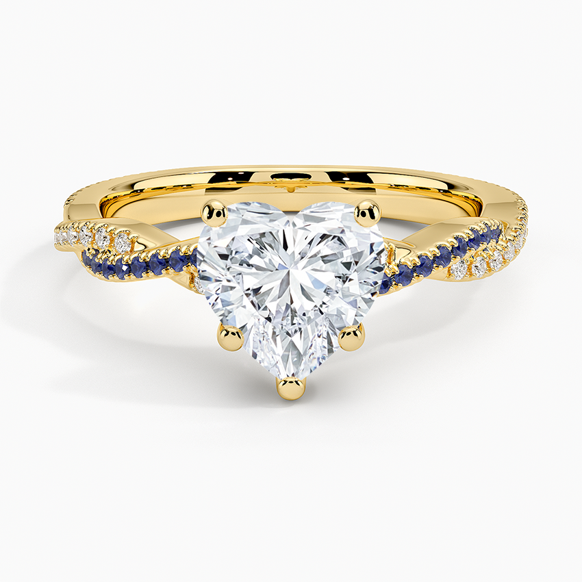 Petite Luxe Twisted Vine Sapphire and Diamond Ring (1/8 ct. tw.)