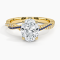 Petite Luxe Twisted Vine Sapphire and Diamond Ring (1/8 ct. tw.)