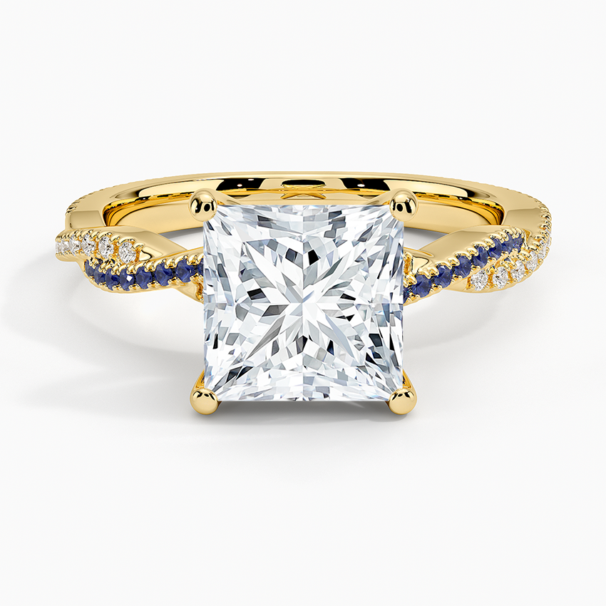 Petite Luxe Twisted Vine Sapphire and Diamond Ring (1/8 ct. tw.)