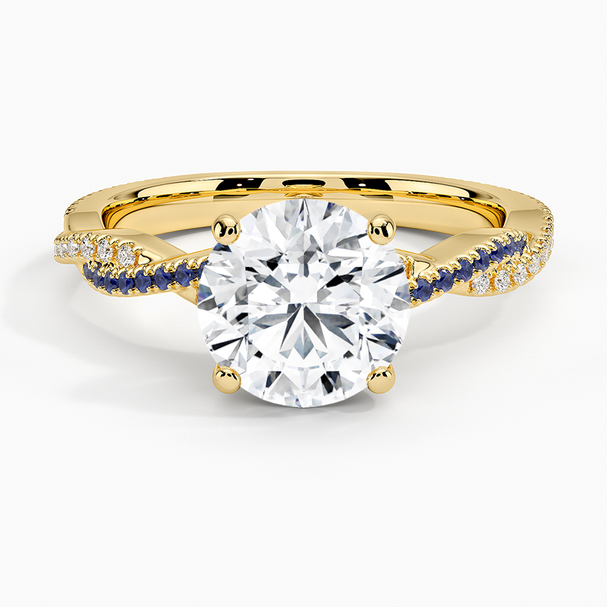 Petite Luxe Twisted Vine Sapphire and Diamond Ring (1/8 ct. tw.)