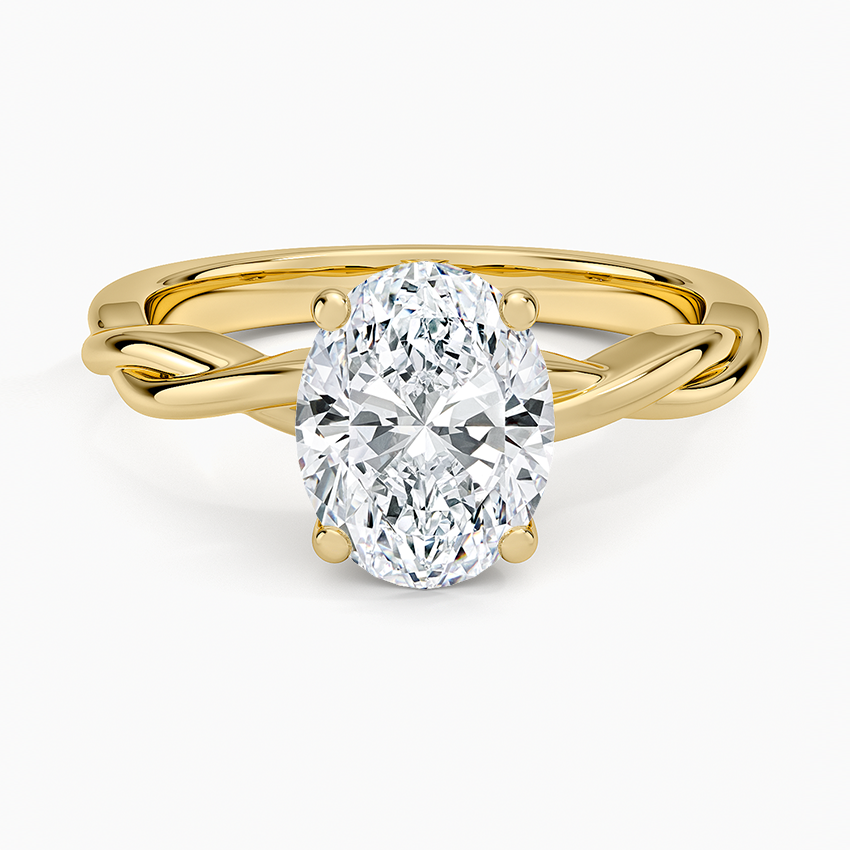 Twisted Vine Solitaire Ring