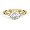 Luna East-West Bezel Solitaire Ring