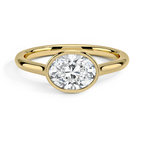 Luna East-West Bezel Solitaire Ring