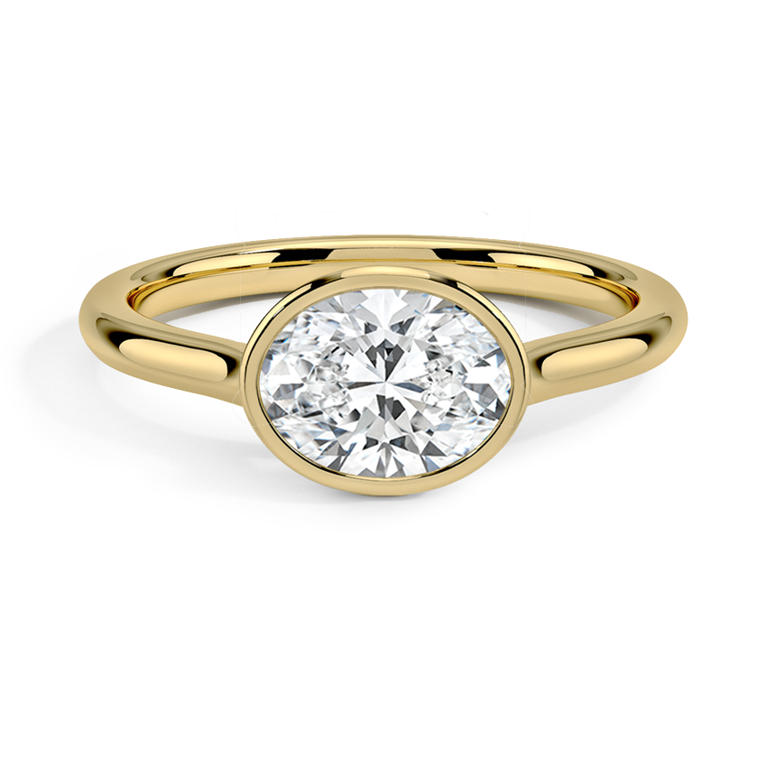 Luna East-West Bezel Solitaire Ring