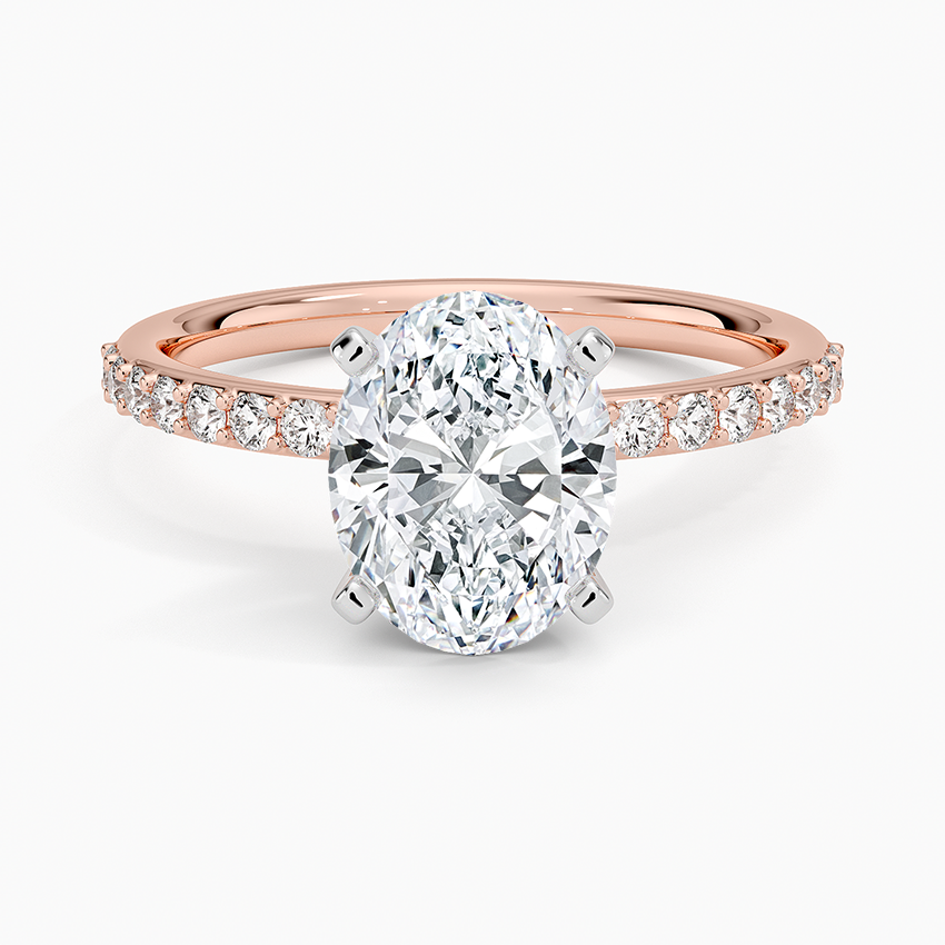 Petite Shared Prong Half Coverage Diamond Ring