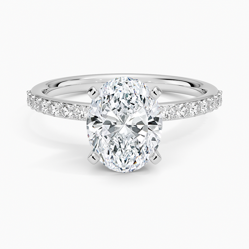 Petite Shared Prong Half Coverage Diamond Ring