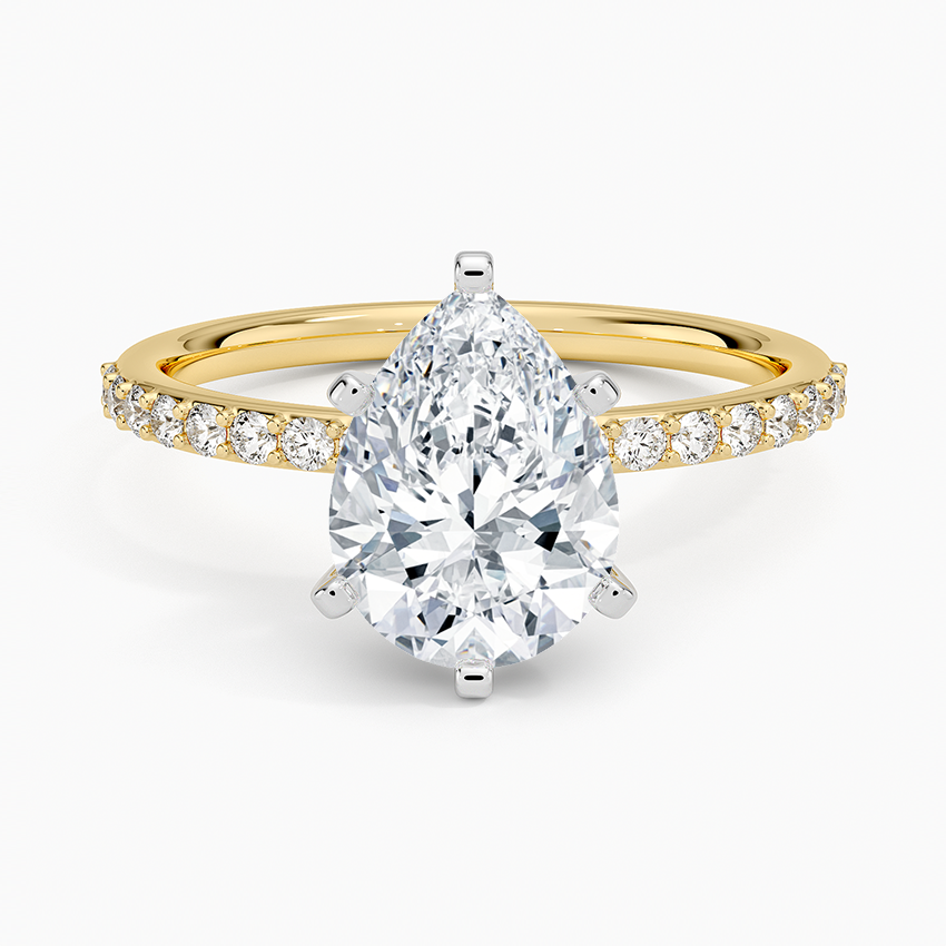 Petite Shared Prong Half Coverage Diamond Ring