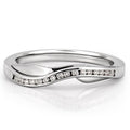 Lily Band Diamond Ribbon Wedding Band