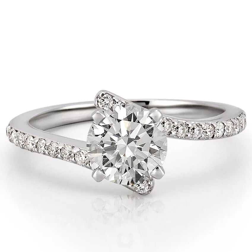 Patronus Unique Ring With Pave Side Stones