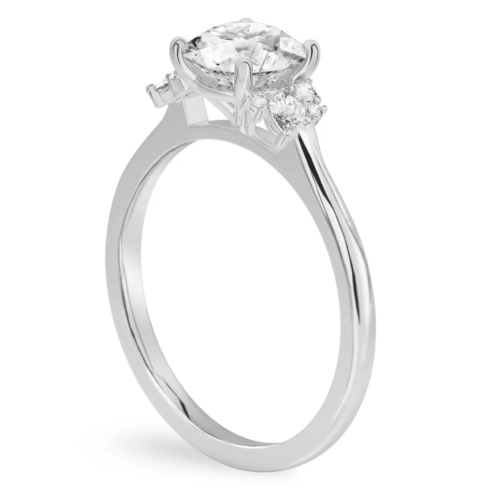 Beautiful Chaos Pear & Round Cluster Engagement Ring