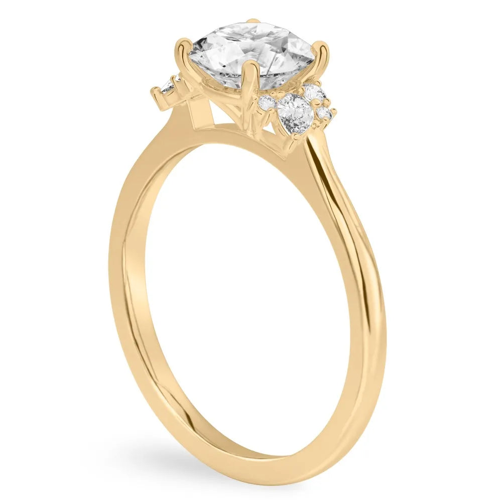 Beautiful Chaos Pear & Round Cluster Engagement Ring