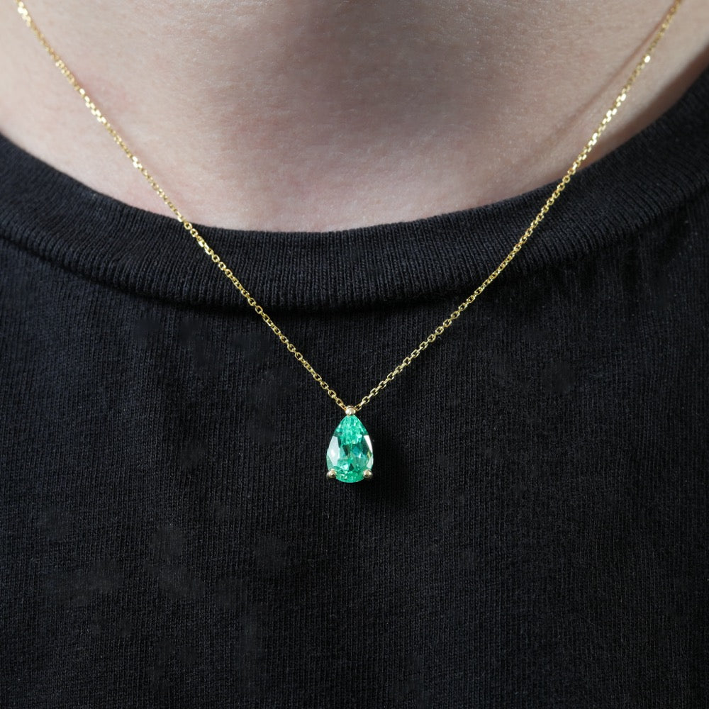 Green Sapphire Ripple Necklace