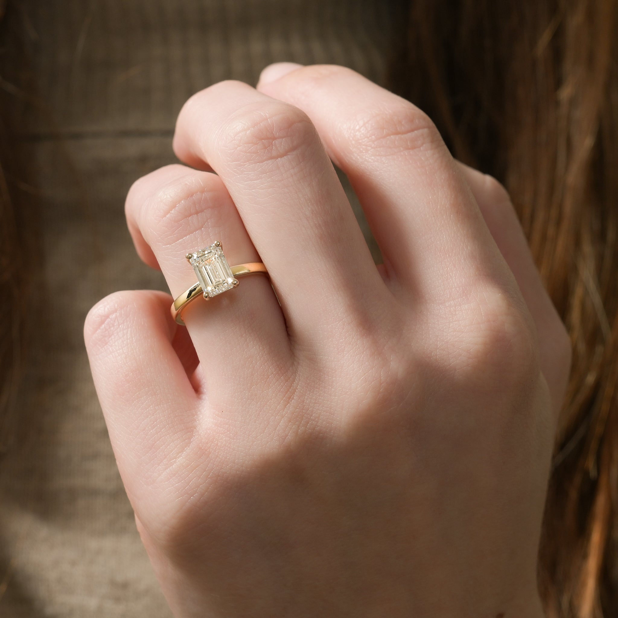 Anna Basket Setting Solitaire Engagement Ring