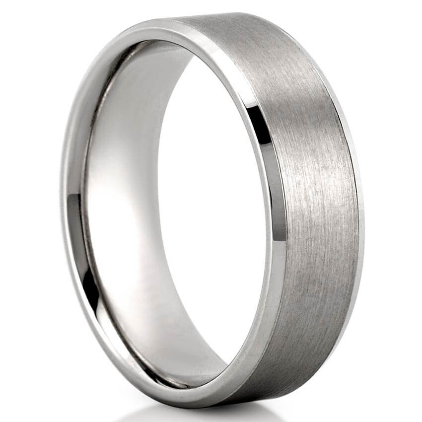 Bevel Beveled Edge Satin Finish Band