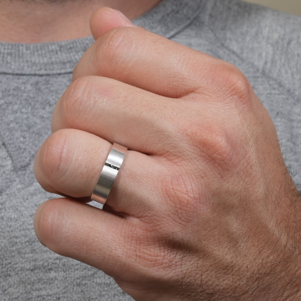 Jett Black Diamond Wedding Band