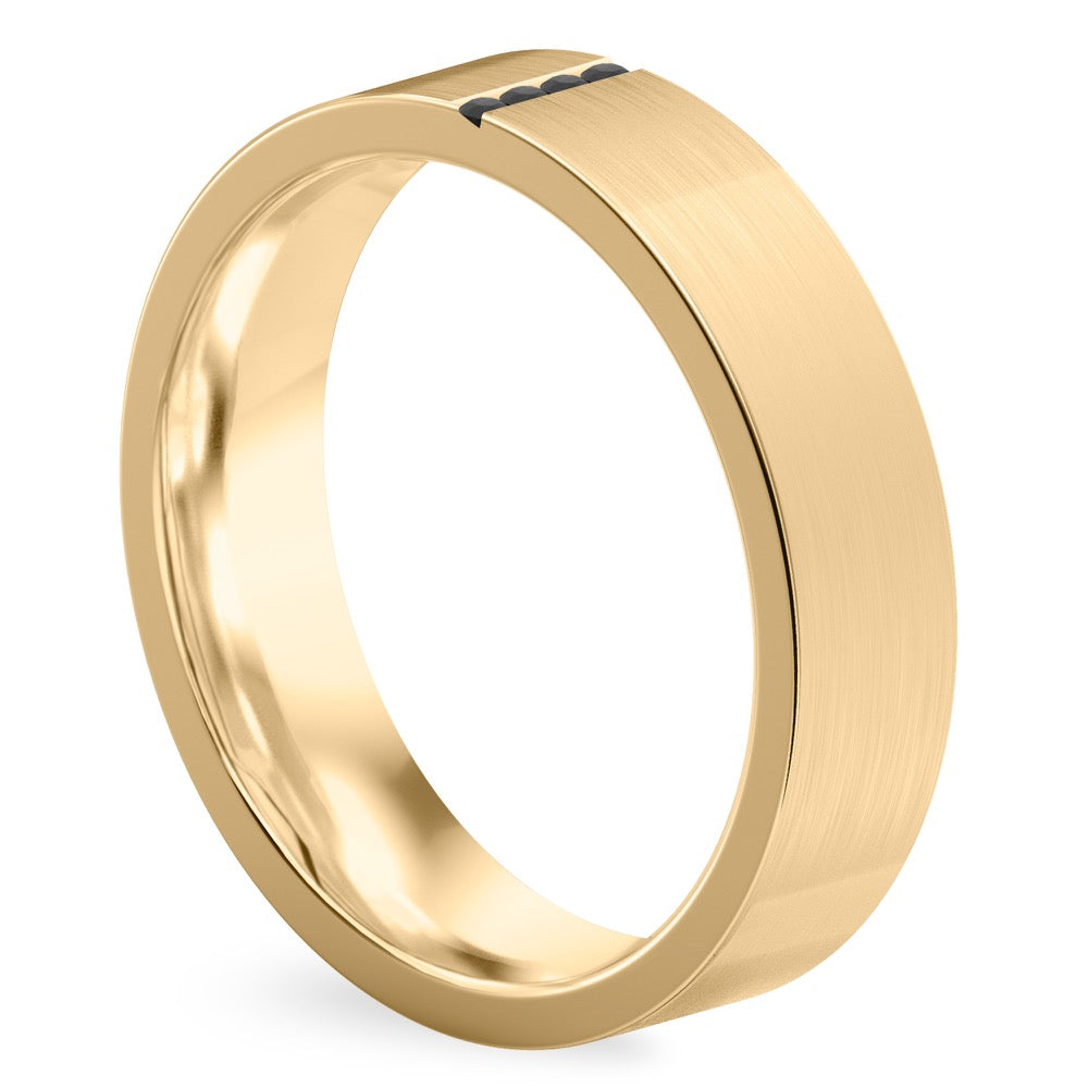 Jett Black Diamond Wedding Band
