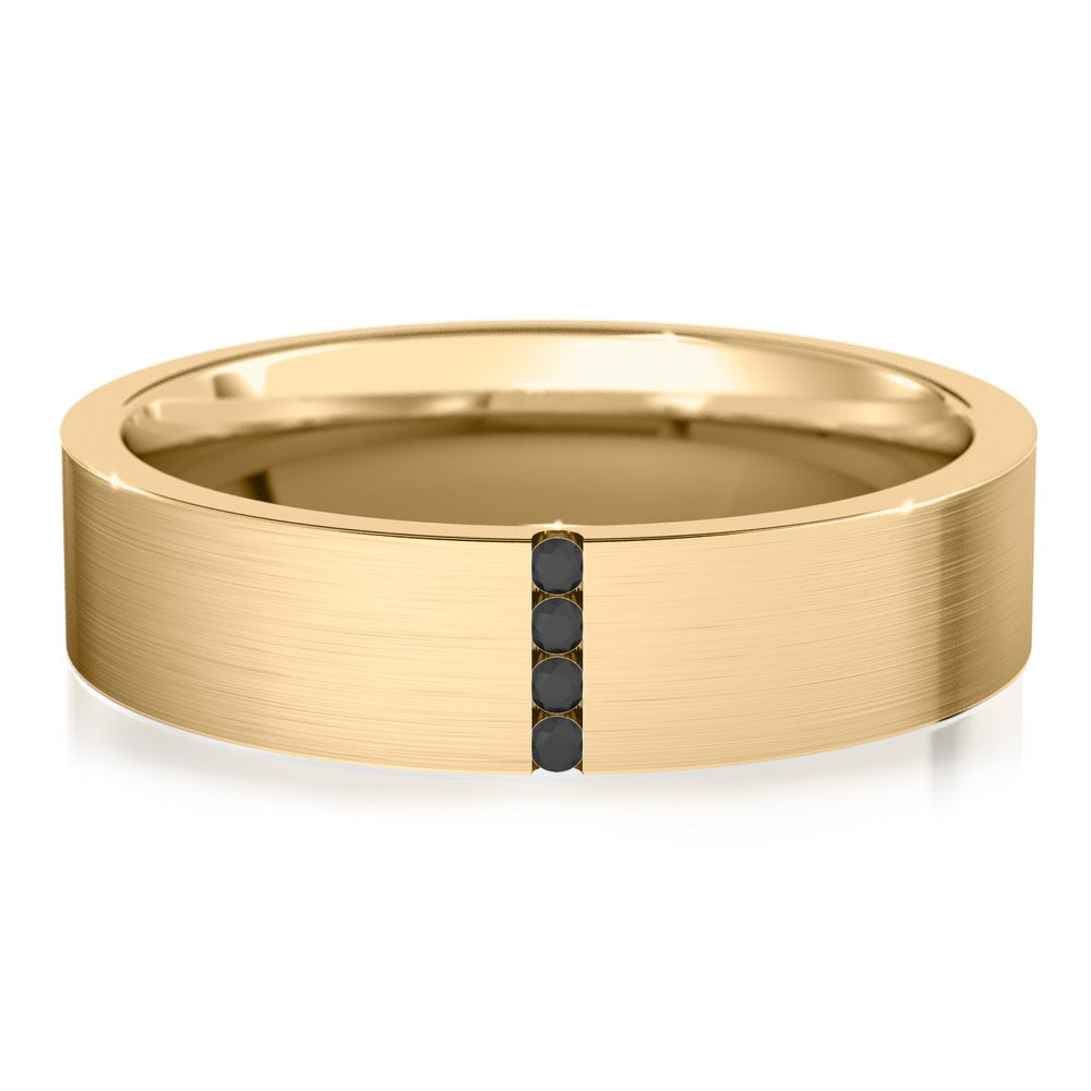 Jett Black Diamond Wedding Band
