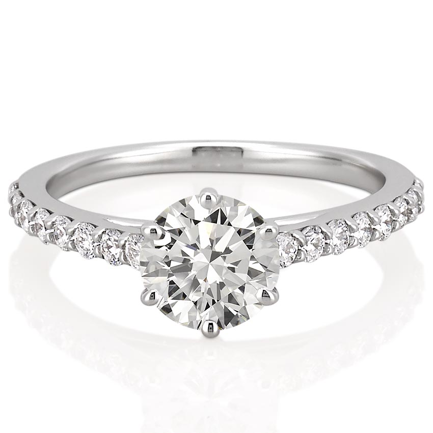 Jemma Cathedral Six Prong Engagement Ring