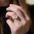 Beautiful Chaos Pear & Round Cluster Engagement Ring