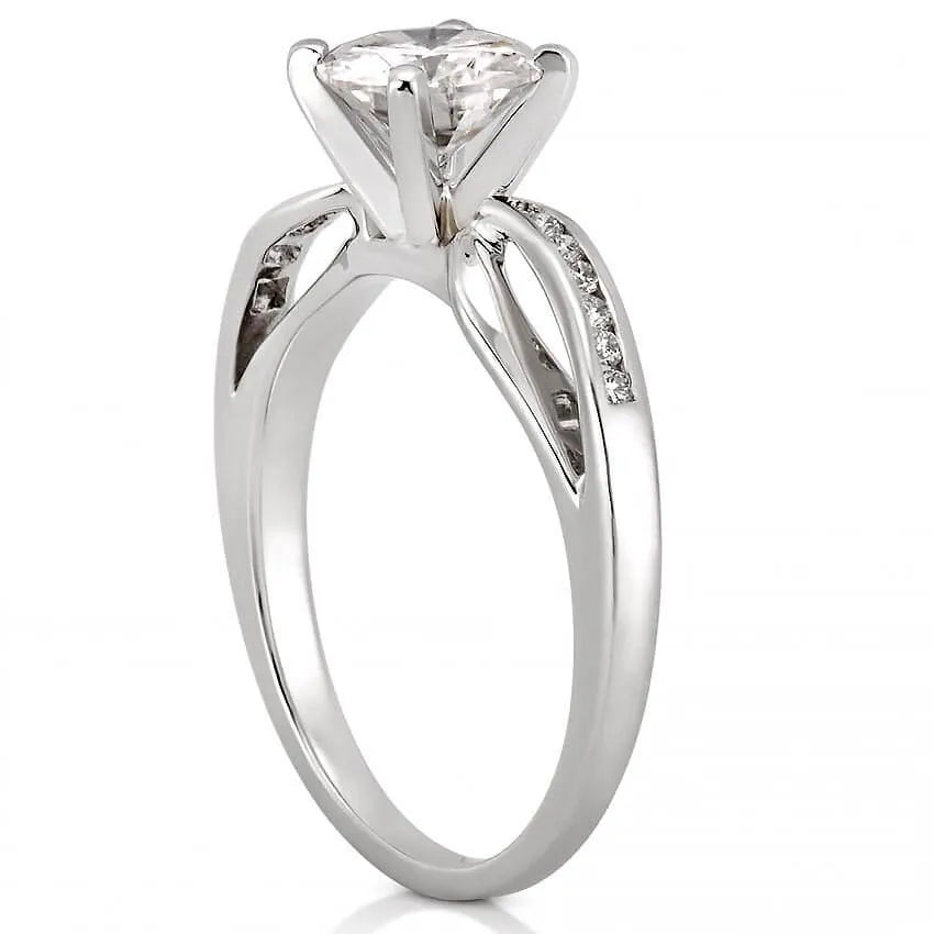 Lily Engagement Ring with a Ribbon Design