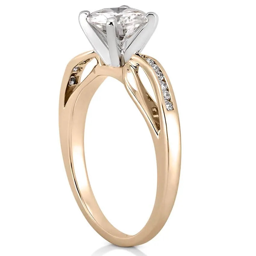 Lily Engagement Ring with a Ribbon Design