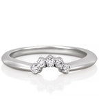 Crescent Band Curved Tiara Wedding Band