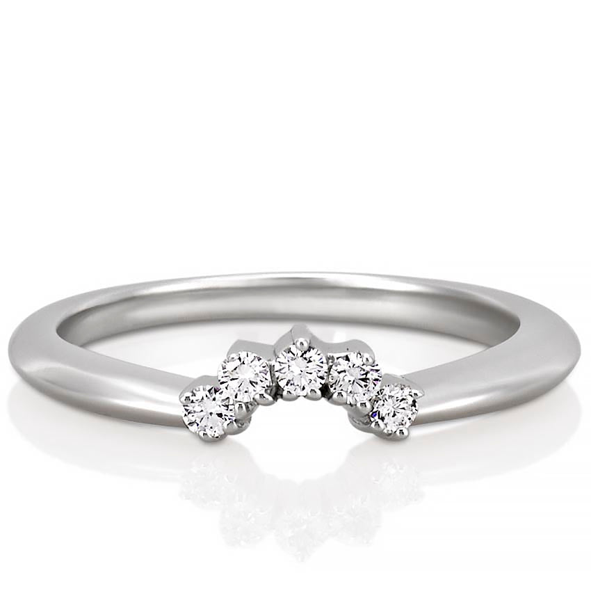 Crescent Band Curved Tiara Wedding Band
