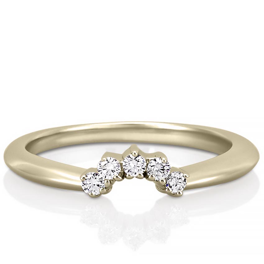 Crescent Band Curved Tiara Wedding Band