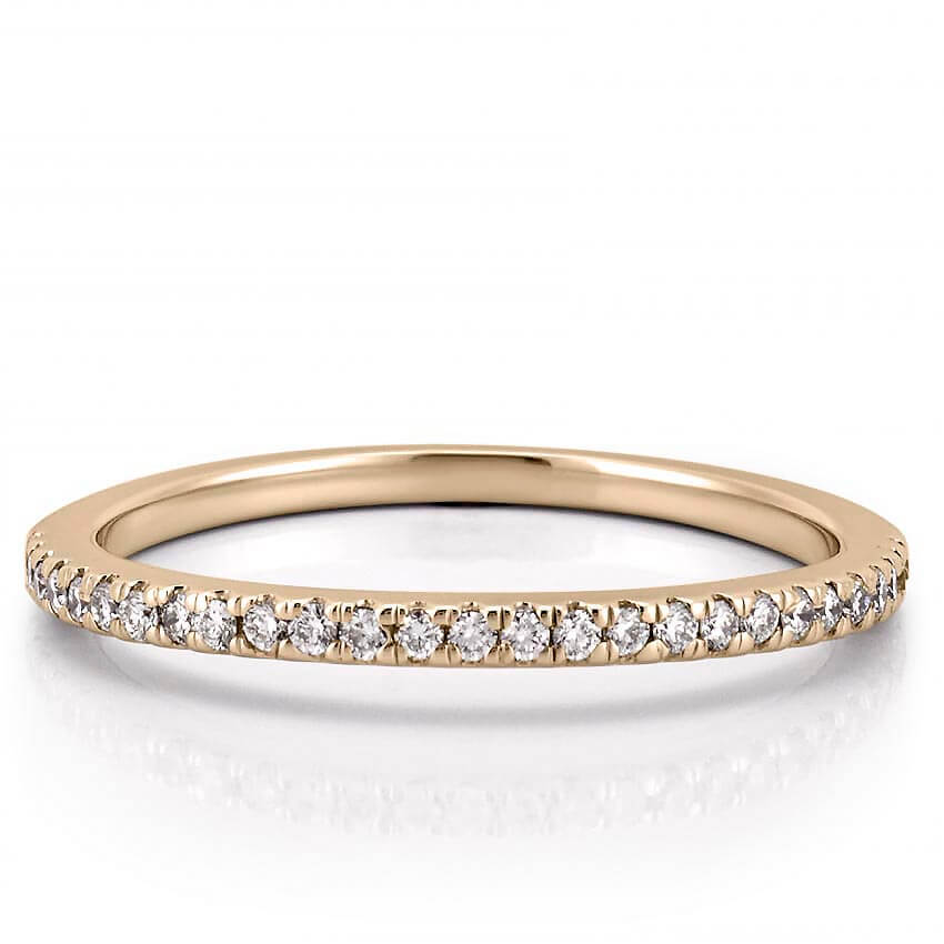 Abila Band Slightly Curved Diamond Wedding Band