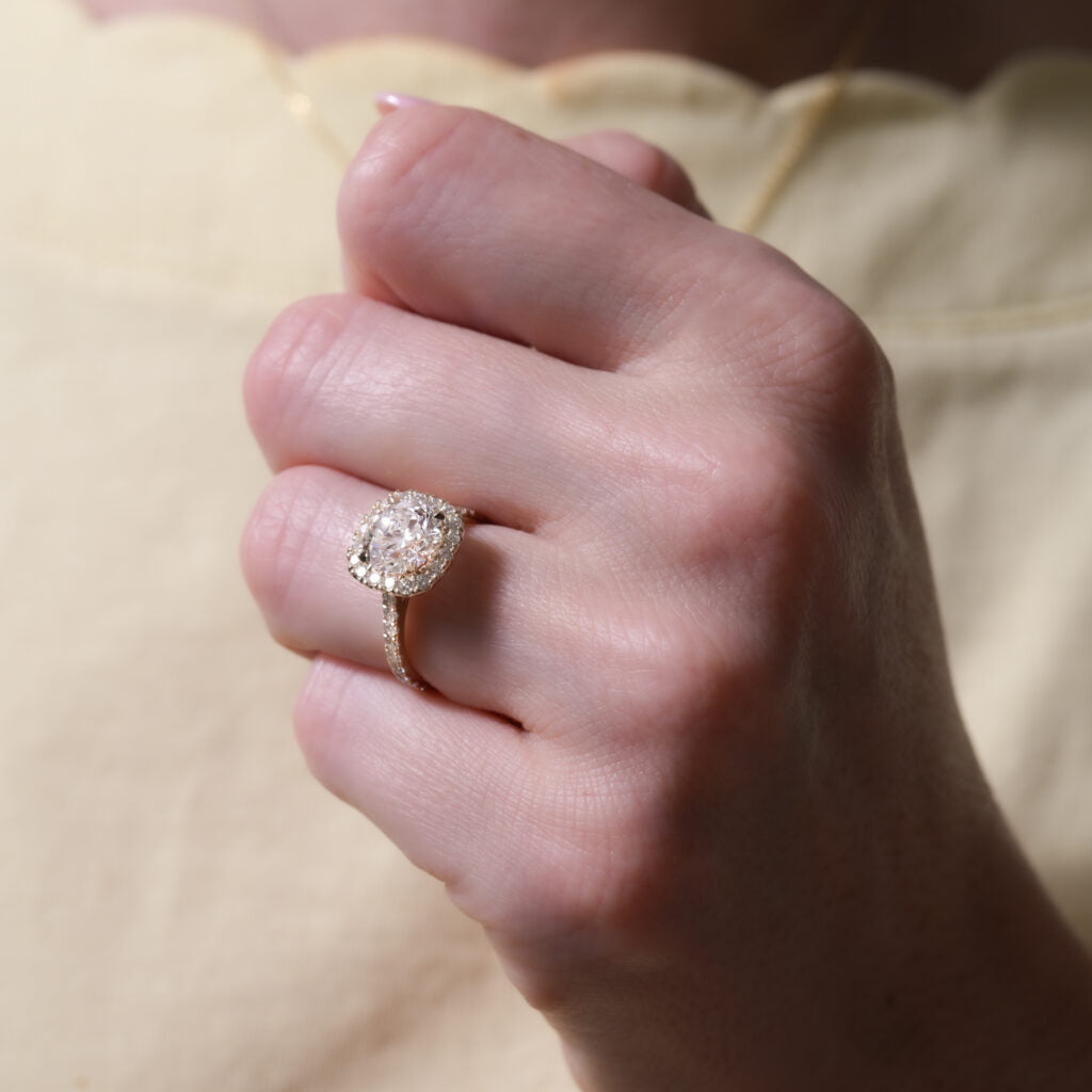 Sophie Cushion Halo Ring