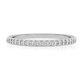 Diana Band Dainty Wedding Ring with Side Diamonds