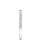Diana Band Dainty Wedding Ring with Side Diamonds