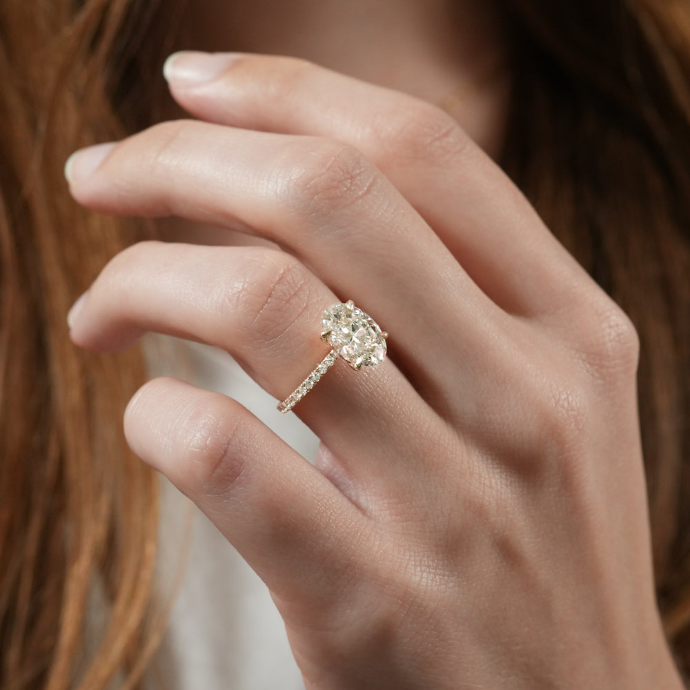 Celine Delicate Pave Engagement Ring