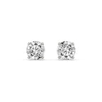 Ripple Earrings Round Diamond Solitaire Earrings